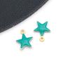 1 Pingente Estrela de Cinco Pontas Esmaltado Colorido com Gotejamento de Óleo em Aço Inoxidável, Galvanoplastia a Vácuo, Lado Duplo, Acessórios para Joias DIY