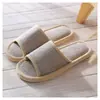 Club de Salón de Belleza Hotel de Alojamiento Especial Zapatillas Especiales Zapatillas para Piso de Interior Lino Engrosado Punta Abierta Zapatillas Caseras Venta al por Mayor