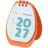 Calendário de Mesa 2027 Espiral Divertido Pistache Mini Portátil Pequeno Calendário Planejador Estudantil Caderno Calendário Mensal de Virar Página
