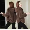 Sudadera con Capucha de Polar Grueso tipo Cárdigan de Terciopelo Transfronteriza para Mujer en Otoño e Invierno Suelta y Elegante Chaqueta de Imitación de Felpa de Cordero para Mujer