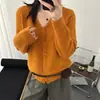 Moda Nueva Primavera y Otoño 2026 Cárdigan de Punto con Cuello en V y Mangas Largas de Encaje para Mujer Estilo Suave Suéter Ropa Exterior Top