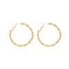 Pendientes de acero inoxidable europeos y americanos para mujer, estilo francés, estilo europeo, sentido avanzado, varios tamaños, transfronterizos, medio antiguo, tienda de nicho