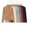 Ropa de Mujer al por Mayor Transfronteriza Estilo Europeo y Americano Camisa de Manga Larga con Cuello Semiabierto Otoño e Invierno 2026 Nuevos Tops de Diseño Coreano