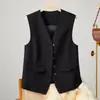 Colete Social para Mulheres 2025 Novo Elegante Roupa de Trabalho Estilo K Camada Interna Colete Jaqueta Social para Pessoas Baixas