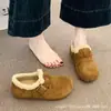 2026 Nuevos Zapatos de Peluche Birkenstock para Mujer, Zapatos de Algodón Cálidos de Invierno, Suela Plana Antideslizante, Sin Cordones, Suela Suave, Medias Zapatillas, Zapatos Peludos