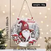Decoração de Natal Transfronteiriça Placas de Madeira Penduradas Série Criativa de Bonecos de Neve de Natal Placas Penduradas Placas Redondas Placas de Porta de Madeira