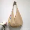 Bolsa de Palha Trançada Ins Tendência Estilo Coreano para Mulheres 2026 Nova Moda Casual Simples Bolsa de Palha Tricotada Bolsa de Ombro Versátil