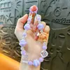 Cadena para Teléfono con Colgante de Llavero Flor de Macarrón con Cuentas Popular Creativa Transfronteriza Exquisito Accesorio para Bolso Pequeño Regalo