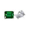 Anillo de circonita verde de plata esterlina S925 de Lin Lang, anillo de esmeralda de alta calidad retro, venta transfronteriza europea y americana.