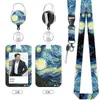 Portatarjetas de Identificación Multifuncional para Trabajadores de Oficina, Porta Credencial de Trabajo para Colgar del Cuello, Tarjeta de Acceso a la Cafetería, Tarjeta de Estudiante, Portatarjetas Duradero Resistente a Rayones