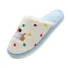 Lidani Color Spot Desenho de Cachorro Divertido Pelo Sintético Sapatos Internos para Casa Novo Feminino Outono Inverno Estudante Fofo Pantufas de Algodão