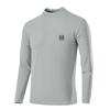 Roupa íntima de veludo dupla face Camiseta de manga comprida de gola semi-alta masculina Outono e inverno à prova de frio Aquecimento de temperatura constante Colarinho médio Base quente Roupas de outono