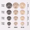 Botones estilo insignia roscados y curvos, cosidos a mano, en un pequeño estilo inspirado en Chanel, adecuados para abrigos, chaquetas, suéteres y prendas de punto.; botones metálicos