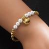 Pulseira de Pérolas Estilo Novo Ins Transfronteiriço Presente de Dia das Mães Pulseira Europeia e Americana Pulseira Elástica de Puxar Mama