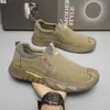 Sapatos de Proteção do Trabalho de Outono Cano Baixo Trabalho em Canteiro de Obras Slip-on Solado Grosso Antiderrapante Calçados de Trabalho Roupa de Trabalho Sapatos da Moda Sapatos Casuais para Homens