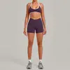 Conjunto de Yoga Nude Otoñal, Conjunto de Entrenamiento Pilates Color Block, Conjunto de Yoga Transpirable Ajustado 4583+9355