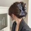 Pinza de Garra de Denim con Lazo de Moda Estilo Coreano para la Parte Trasera de la Cabeza Pinza de Tiburón Grande Accesorios para el Cabello 2025 Nuevo Pinza de Pelo de Alta Gama