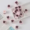 Cuentas Perforadas Cuadradas de Corazón de Conejo Lindo Rosa Dibujos Animados Material Hecho a Mano para Pulsera DIY Cadena de Teléfono Móvil Cuentas Sueltas