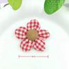 Accesorios de tela de estilo coreano para hacer uno mismo: pequeñas flores de cinco pétalos a cuadros, broches para ropa, sombreros para el sol, calzado, accesorios decorativos.