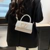 Bolso de Mano Retro Simple Trendy Popular Bolso Cuadrado Pequeño Bolso Bandolera Casual de Moda Nicho de Alta Textura para Mujer