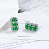Outlet de Fábrica Aretes Nuevos Incrustados con Circonita Azul Londres Punto de Diamante Completo Cruz de Cristal Afilada Pendientes Europeos y Americanos Transfronterizos