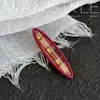 Pinza Roja a Cuadros para el Cabello de Año Nuevo, Pasador Simple y Versátil, Pinza de Nicho para Flequillo, Pinza de Pato, Pasador, Pinza Lateral, Accesorio para el Cabello