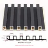 Decoração Interior em PVC Eco-Madeira Placa Concavo-Convexa Parede de Fundo de TV da Moda Painel de Parede Grelha de Plástico de Fibra de Madeira de Bambu
