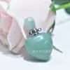 Outlet de Fábrica Aceitera Forma de Corazón Piedra Natural Corazón de Melocotón Colgante de Aromaterapia Cristal Rosa Jade Botella de Perfume