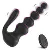 Hermosas Bolas Vibradoras para Glúteos para Hombres y Mujeres, Tapón Anal para Masturbación del Perineo, Masajeador de Próstata Vibratorio de 10 Frecuencias con Control Remoto Inalámbrico