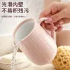 Copo de escova de dentes vertical com relevo criativo de luxo leve para banheiro doméstico, copo de enxaguante bucal na cor macaron