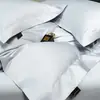 Algodón puro, algodón de fibra larga Clase A, juego de cuatro piezas, todo algodón, color liso, ligero, lujoso, amigable con la piel, alta densidad de hilos, alta densidad, juego de cuatro piezas de algodón puro, algodón de fibra larga