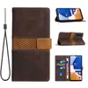 Comércio Exterior Aplicável Samsung S24 Cordão Capa de Couro para Celular A05S Padrão de Malha Emenda Fosca Carteira com Compartimento para Cartões Capa Protetora