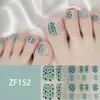 Adesivos para Unha do Pé Padrão Estéreo Zf Diamante de Imitação 3D Manicure Patch Impermeável Longa Duração Clareador Patch Completo para Unha do Pé Produto Acabado