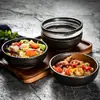 Venta Caliente Comercial Tazón Pequeño Estilo Japonés Tazón de Arroz Tazón de Comida para una Persona Juego de Tazones de Mesa Poco Profundos Tazón Tazón Tazón para Pasteles de Arroz Hogar Cerámica Tazón para Sopa de Arroz