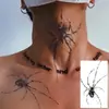 Adesivos de Tatuagem Aranha Vermelha à Prova d'Água Mini Adesivos de Tatuagem Personalizados Simulação Maquiagem de Halloween
