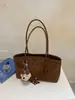Bolsa Tote de Gran Capacidad para Mujer 2026 Nuevo Otoño Retro Gamuza Felpa Meilade Viaje Diario Bolso de Hombro Único
