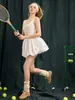 Vestido de Tenis, Deportes al Aire Libre, Ceñido a la Cintura de Verano, Espalda Descubierta Floral para Fitness, Golf, Yoga, Vestido de Baile