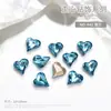 Acessórios para Nail Art: Strass com Base Pontuda, Strass Irregulares Brancos Transparentes em Formato de Coração, Strass Coloridos Grandes Irregulares em Formato de Coração, e Outros Acessórios de Decoração de Unhas Vestíveis com Formatos Únicos