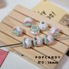 Cuentas pintadas a mano hamburguesa cadena para teléfono móvil DIY encaje punto joyería hecha a mano cuentas sueltas accesorios colorido ins accesorios nicho