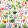50 lindas ilustraciones de plantas de dibujos animados de IA, material para graffiti de cuentas a mano, pegatinas, papelería, equipaje, notas, pegatinas impermeables