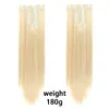 Venta al por mayor transfronteriza Juego de 12 piezas de extensiones de clip para el cabello para mujeres europeas y americanas, Pelucas de clip de cabello largo liso, En stock para venta al por mayor
