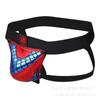 Bolsa tridimensional Lanvibum piel sintética hueca combinación de colores levantamiento de glúteos tiro bajo sexy para hombre doble costura ropa interior se puede cargar y descargar