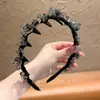 Diadema de Cristal Francés con Forma de Ola Diadema para Mujer Diseño de Nicho con Dientes Antideslizante Pinza para el Cabello Alta para la Parte Superior del Cráneo Accesorios para el Cabello de Alta Gama