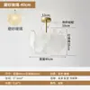 Luminária de Teto para Quarto em Vidro Folha de Ginkgo Estilo Francês, Luxo Leve Pérola Retrô Vintage Creme Estilo Iluminação para Quarto Principal