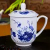 Taza de Agua Souvenir para Evento de Aniversario Taza de Té de Porcelana Ósea de Alta Gama Jingdezhen con Tapa Taza de Cerámica para Oficina con Logo Imprimible