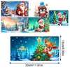Tarjetas de Felicitación Navideñas Populares Transfronterizas Multiserie Hechas a Mano con Diamantes Juego de 9 Piezas con Sobres Pegatina de Diamante Dibujos Animados Juego de 6 Piezas