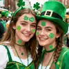 Nuevas Pegatinas de Tatuaje de Trébol Sombrero Verde Transfronterizo Pegatinas para Festival Irlandés St. Patrick Pegatinas de Tatuaje Festival de la Cerveza