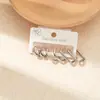3 pares de brincos geométricos de aço inoxidável brincos de amor de estrela brincos de viajante todos os jogos celebrante da internet joias transfronteiriças para mulheres