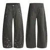 Ropa para Hombre Xintang Bordado Retro de Dibujos Animados Pantalones Casuales de Pierna Recta Sueltos para Hombres y Mujeres Pantalones de Pierna Ancha de Moda