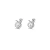 Pendientes de Moño de Plata Pura 999 con Circonita y Perla, Pendientes Exquisitos de Nicho, Nueva Joyería para Orejas de Venta Caliente en 2026